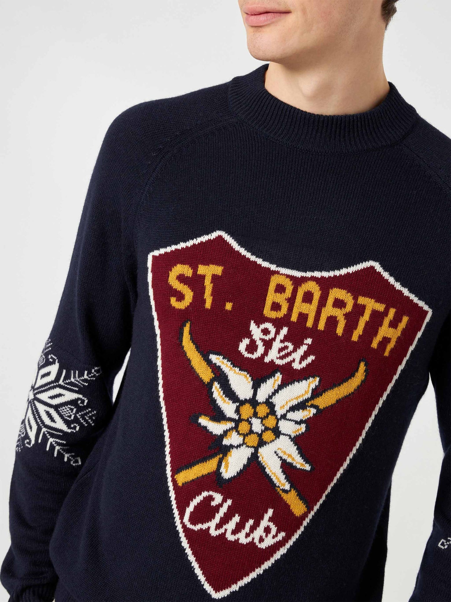 Halbrollkragenpullover Davos mit Alpenjacquard