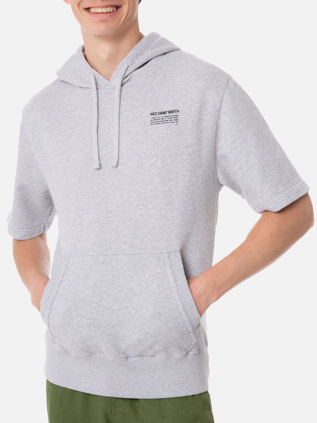 Man short sleeve hoodie - MC2 Saint Barth