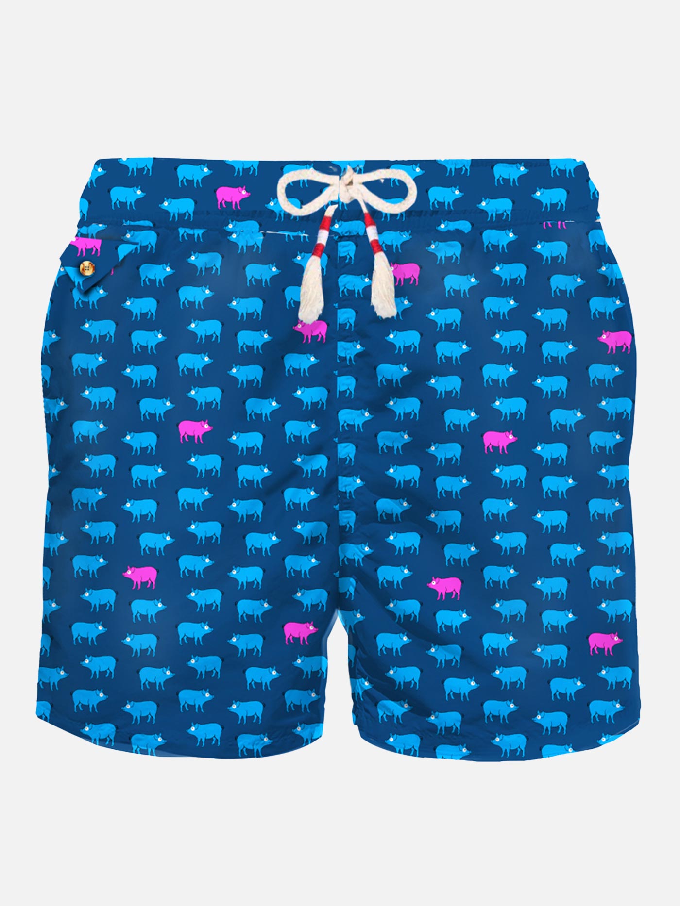 Badeshorts mit Lighting pig-Print 