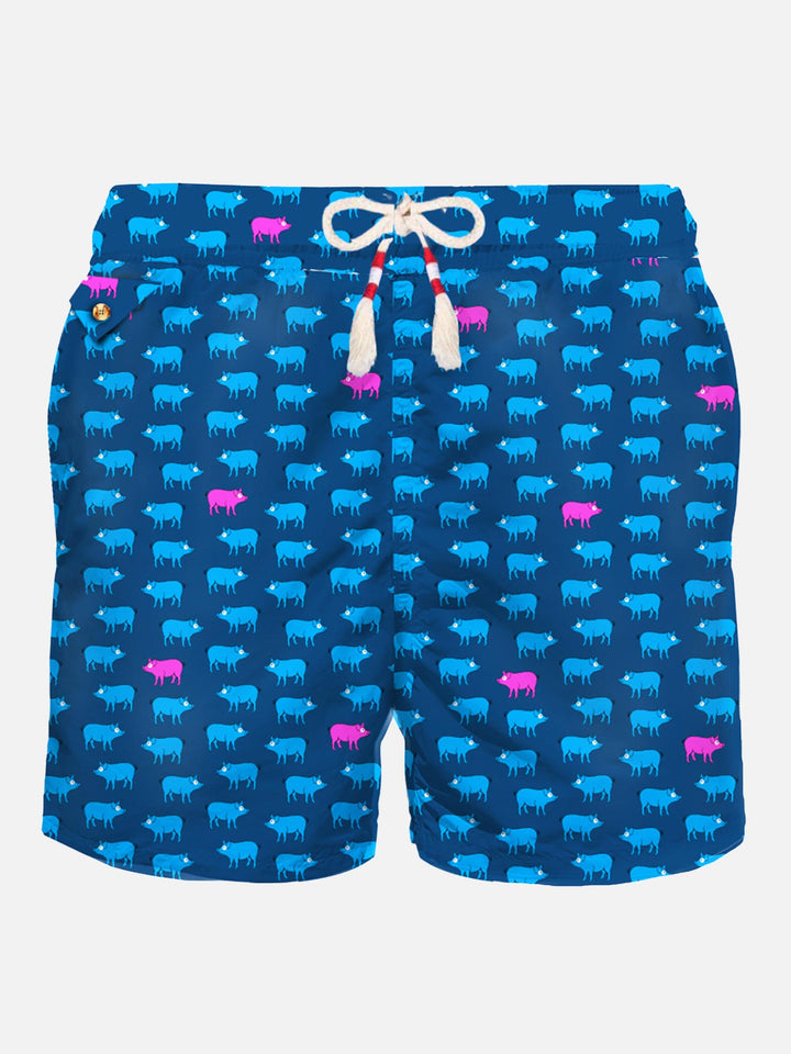 Bañador shorts con estampado de cerdo Lighting 
