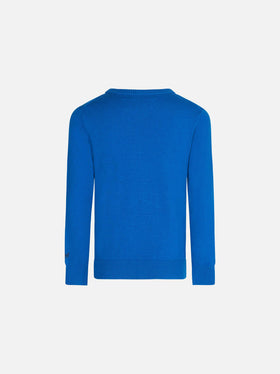 Boy sweater with mountains postcard print - MC2 Saint Barth