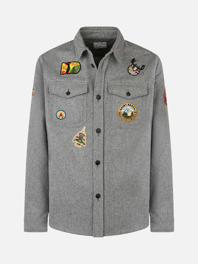 Surchemise Burton en laine grise 