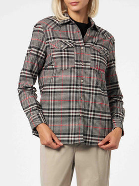 Woman velvet overshirt with Prince of Wales print - MC2 Saint Barth