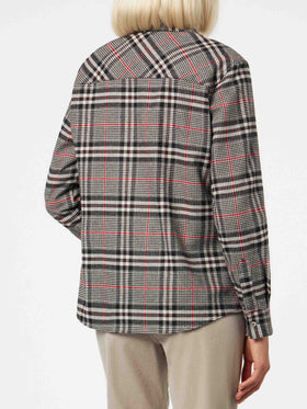 Woman velvet overshirt with Prince of Wales print - MC2 Saint Barth