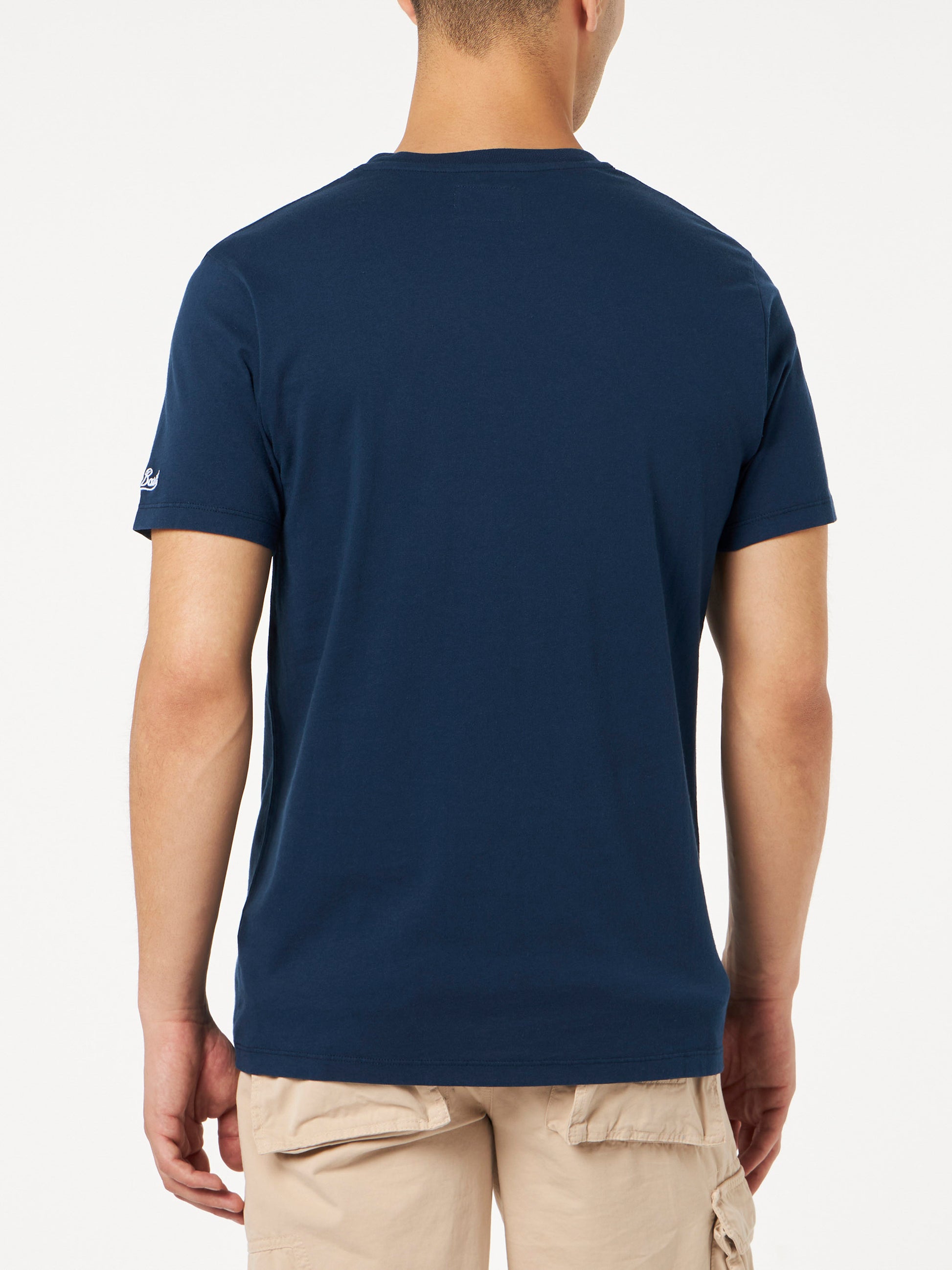 Man cotton vintage treatment t-shirt with St. Barth Padel Club print - MC2 Saint Barth