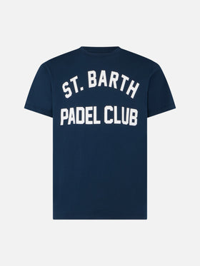 Man cotton vintage treatment t-shirt with St. Barth Padel Club print - MC2 Saint Barth