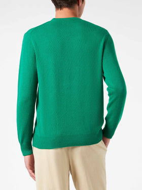 Man crewneck sweater with Snoopy tennis jacquard | SNOOPY - ©PEANUTS SPECIAL EDITION - MC2 Saint Barth