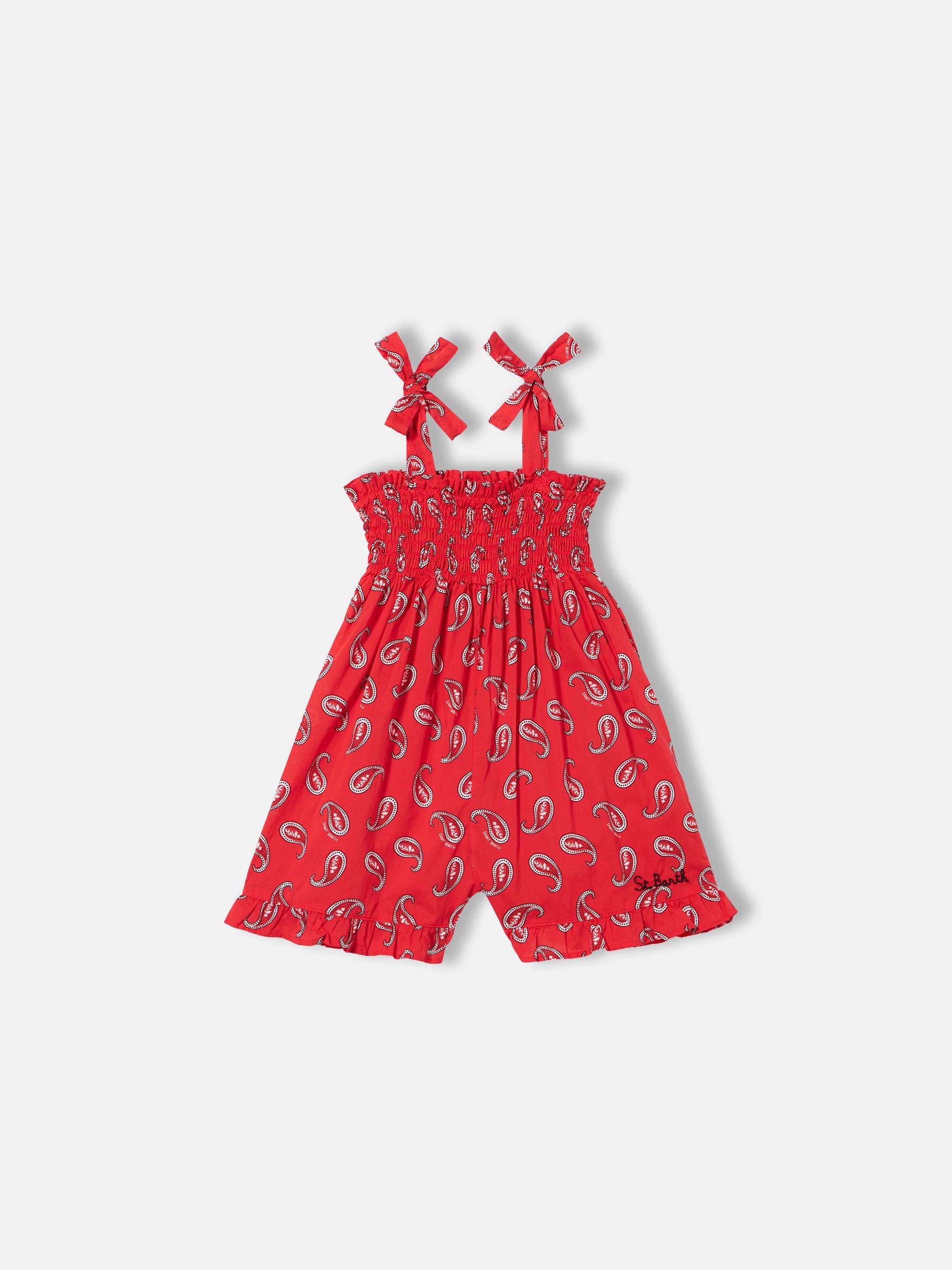 Girl playsuit with paisley print - MC2 Saint Barth