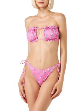 Woman bandeau bikini with paisley print - MC2 Saint Barth
