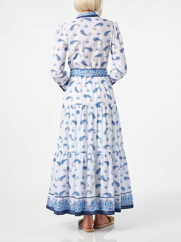 Woman long dress Jensen with paisley print - MC2 Saint Barth
