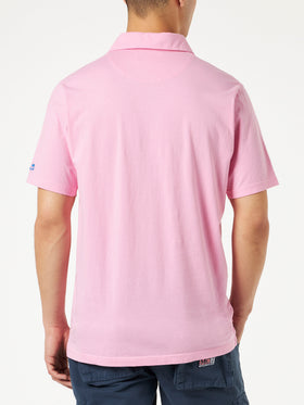 Pink cotton jersey man polo - MC2 Saint Barth
