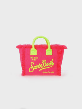 Sac à main en éponge gaufrée Colette rose fluo 