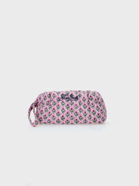 Gesteppte Small Pouch mit Blumen-Patch 