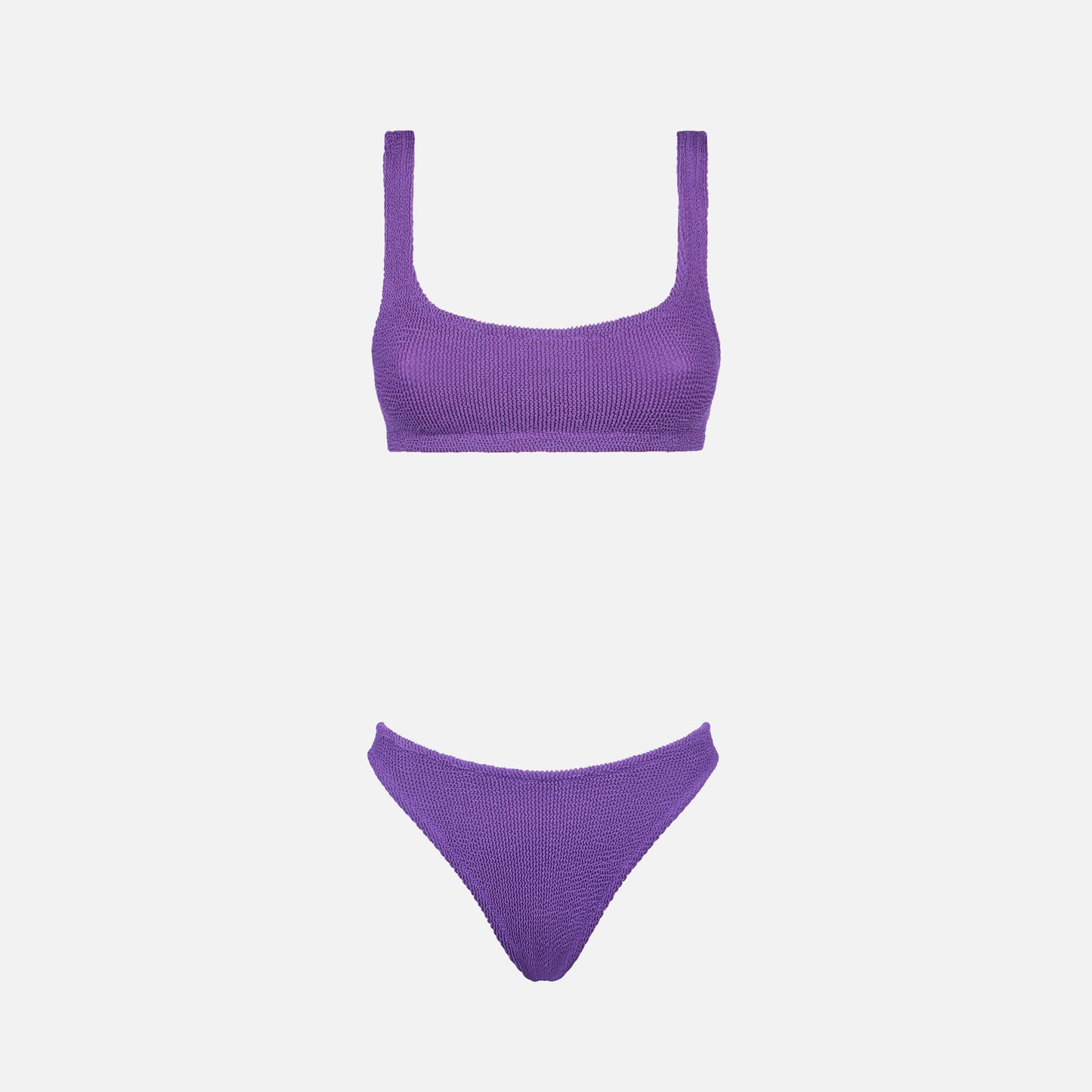 Bikini brassière froissé violet pour femme 