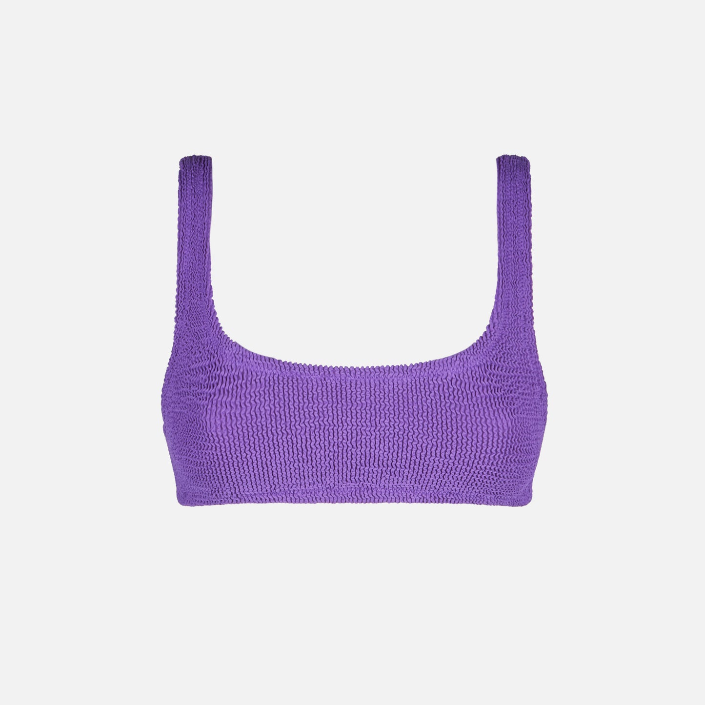 Woman purple crinkle bralette swimsuit