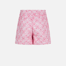Girl cotton shorts with daisy embroidery - MC2 Saint Barth