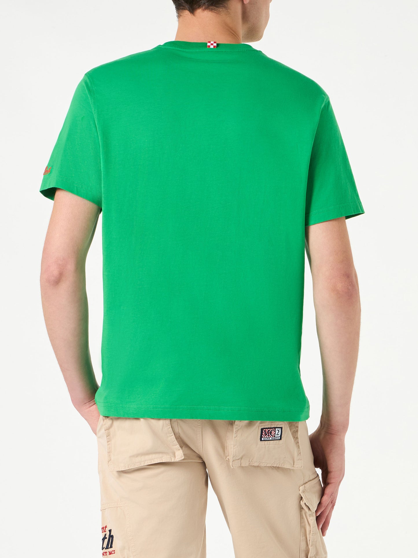 Man cotton t-shirt with Sbagliato embroidery - MC2 Saint Barth