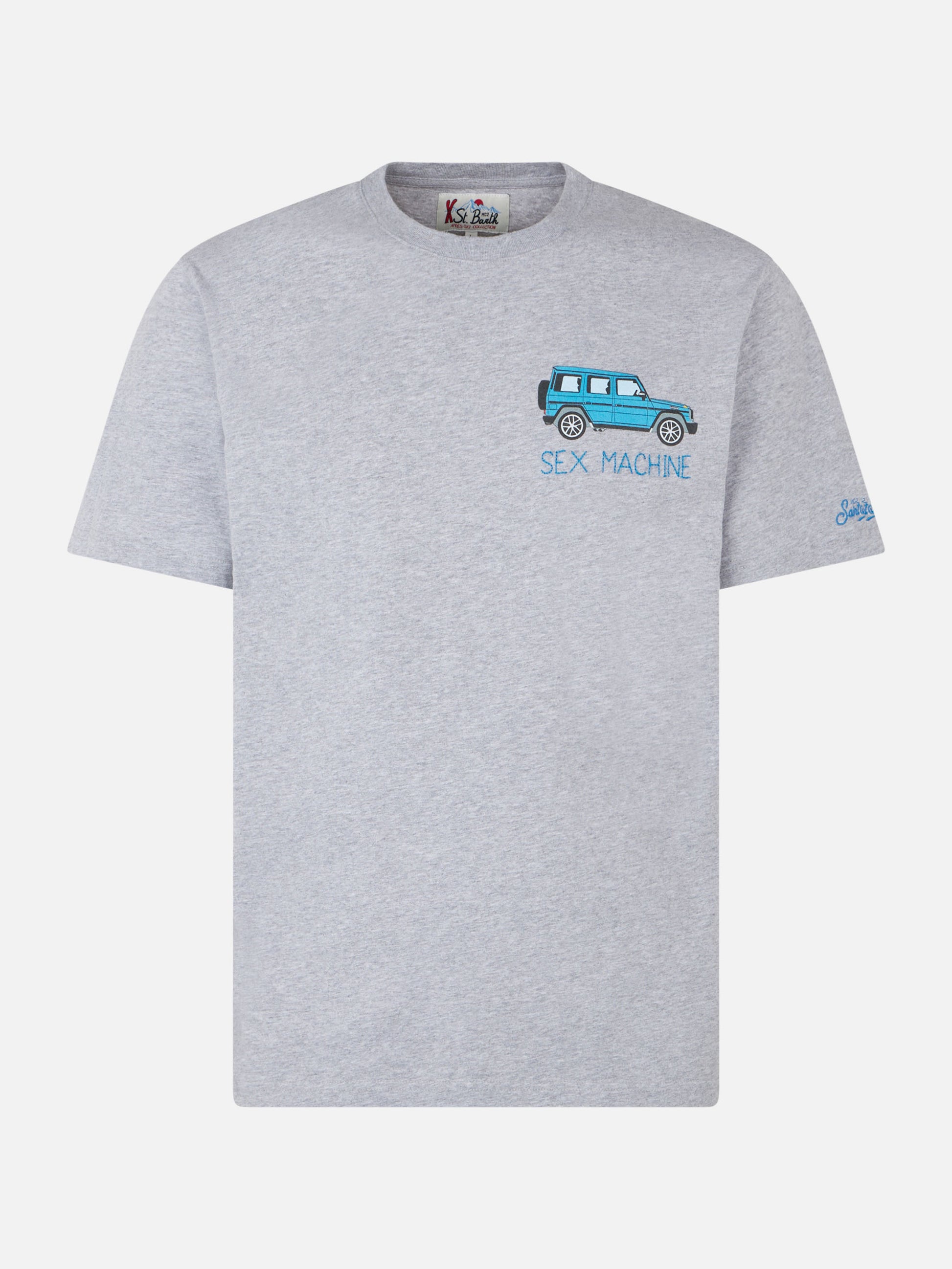 Man heavy cotton t-shirt with Sex Machine embroidery - MC2 Saint Barth
