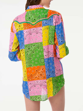 Multicolour bandanna print linen shirt - MC2 Saint Barth