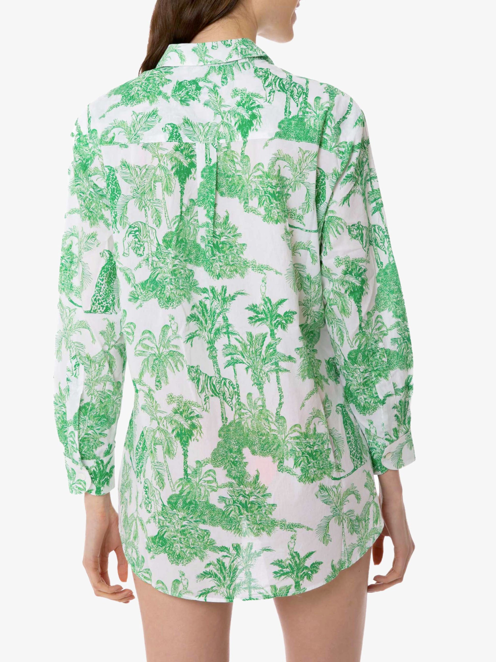 Woman cotton shirt with toile de jouy print - MC2 Saint Barth