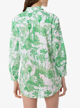 Woman cotton shirt with toile de jouy print - MC2 Saint Barth