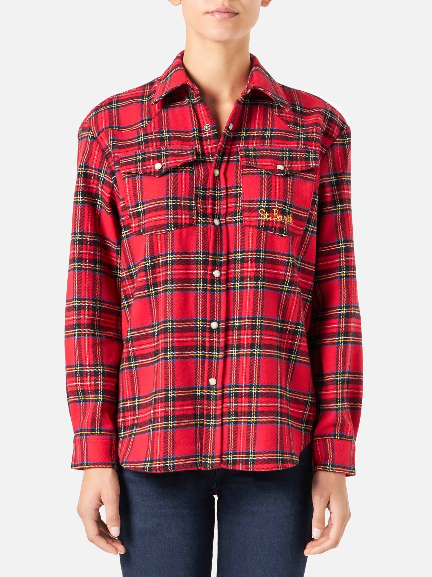 Seattle red tartan flannel shirt