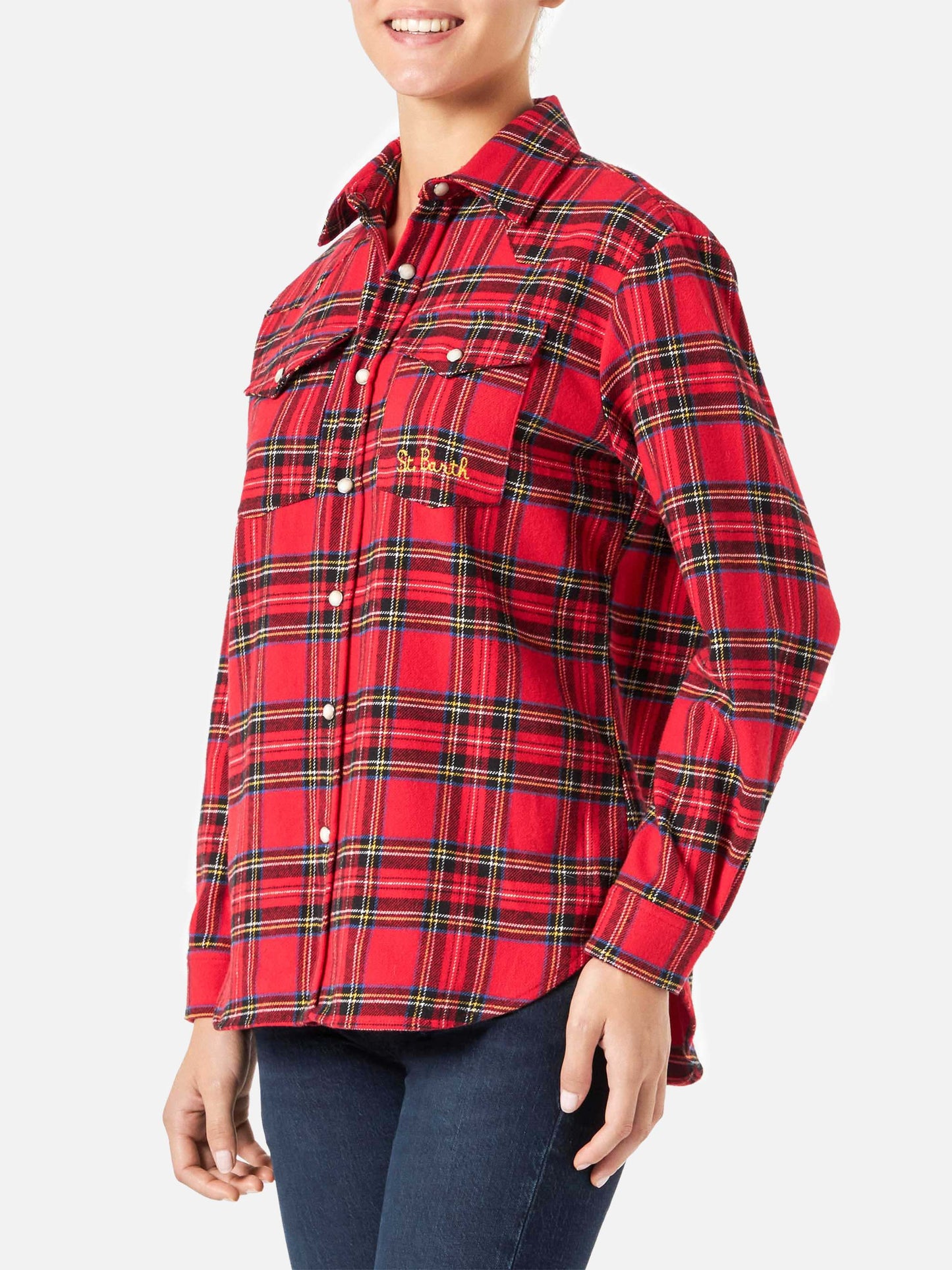 Seattle red tartan flannel shirt