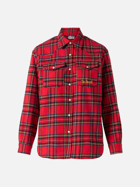 Seattle red tartan flannel shirt
