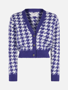 Kurzer Damen-Cardigan mit Schmuckknöpfen