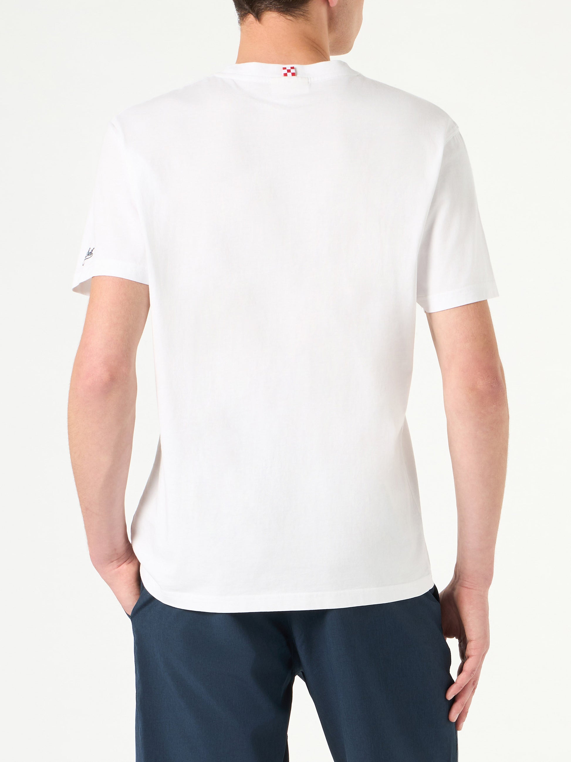 Man cotton t-shirt with St. Barth Disco Club and Snoopy print | SNOOPY - PEANUTS™ SPECIAL EDITION - MC2 Saint Barth