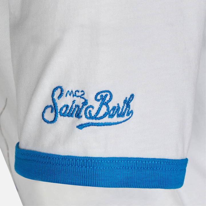 Kid white cotton t-shirt with Spiderman front print | MARVEL SPECIAL EDITION - MC2 Saint Barth
