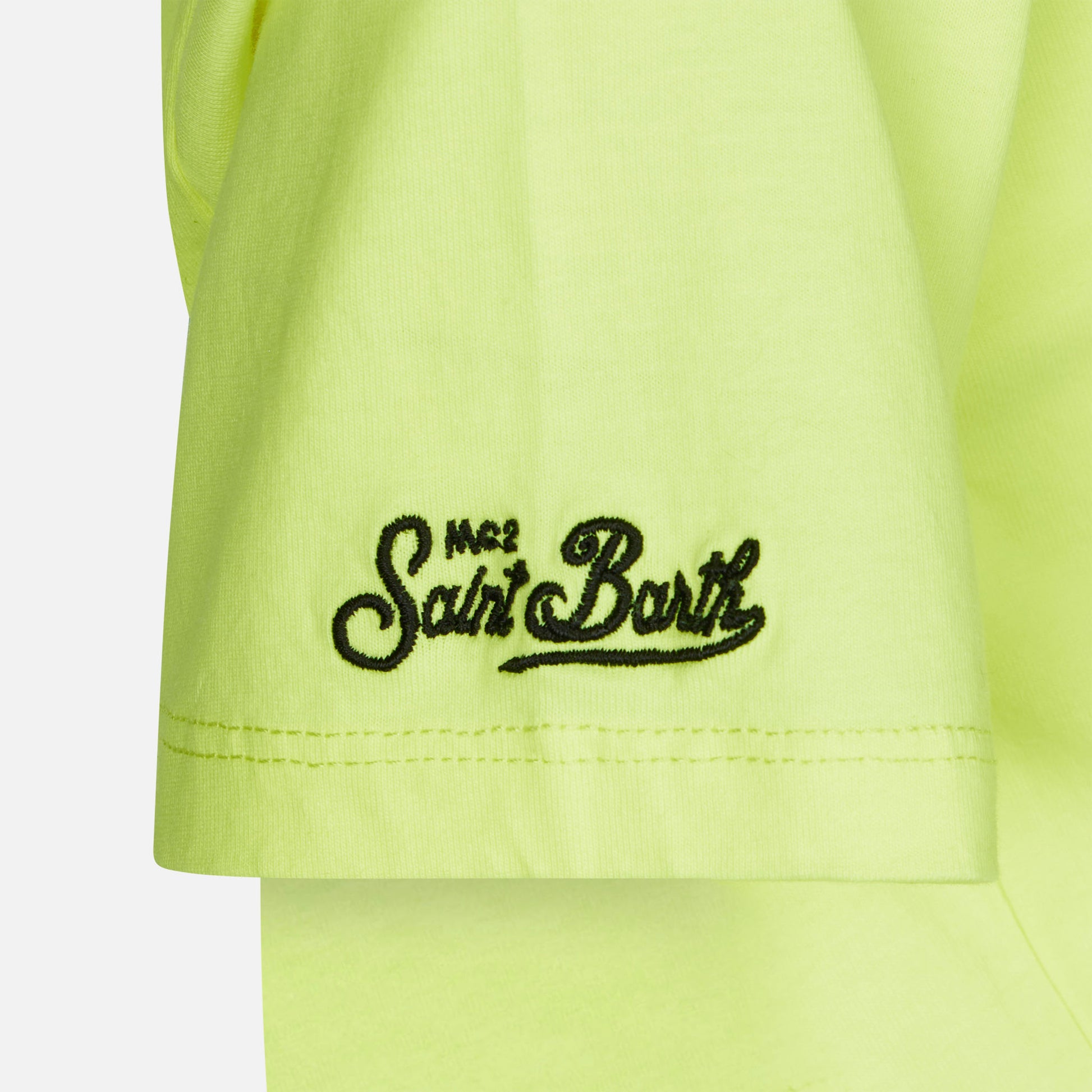 Boy cotton t-shirt with St. Barth Surfer print - MC2 Saint Barth