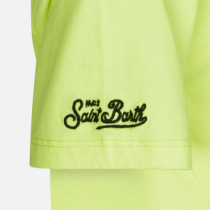 Boy cotton t-shirt with St. Barth Surfer print - MC2 Saint Barth