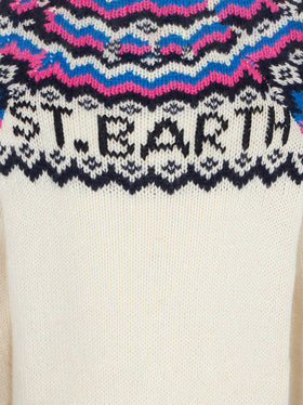 Girl sweater with nordic jacquard pattern - MC2 Saint Barth