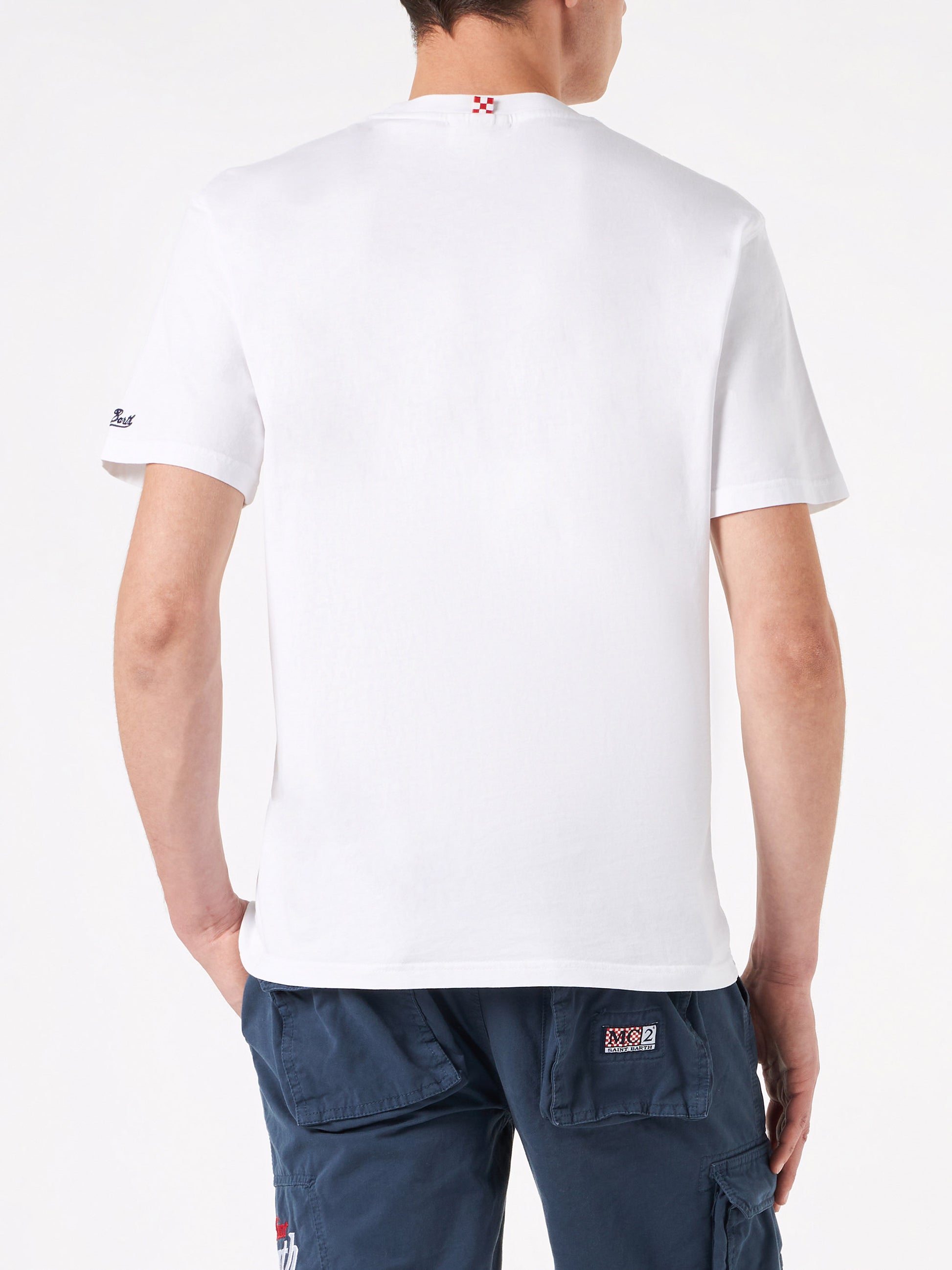 Man cotton t-shirt with St. Barth Tequila print - MC2 Saint Barth