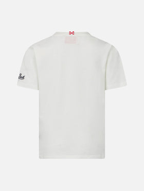 Boy cotton t-shirt with motorcycle print - MC2 Saint Barth