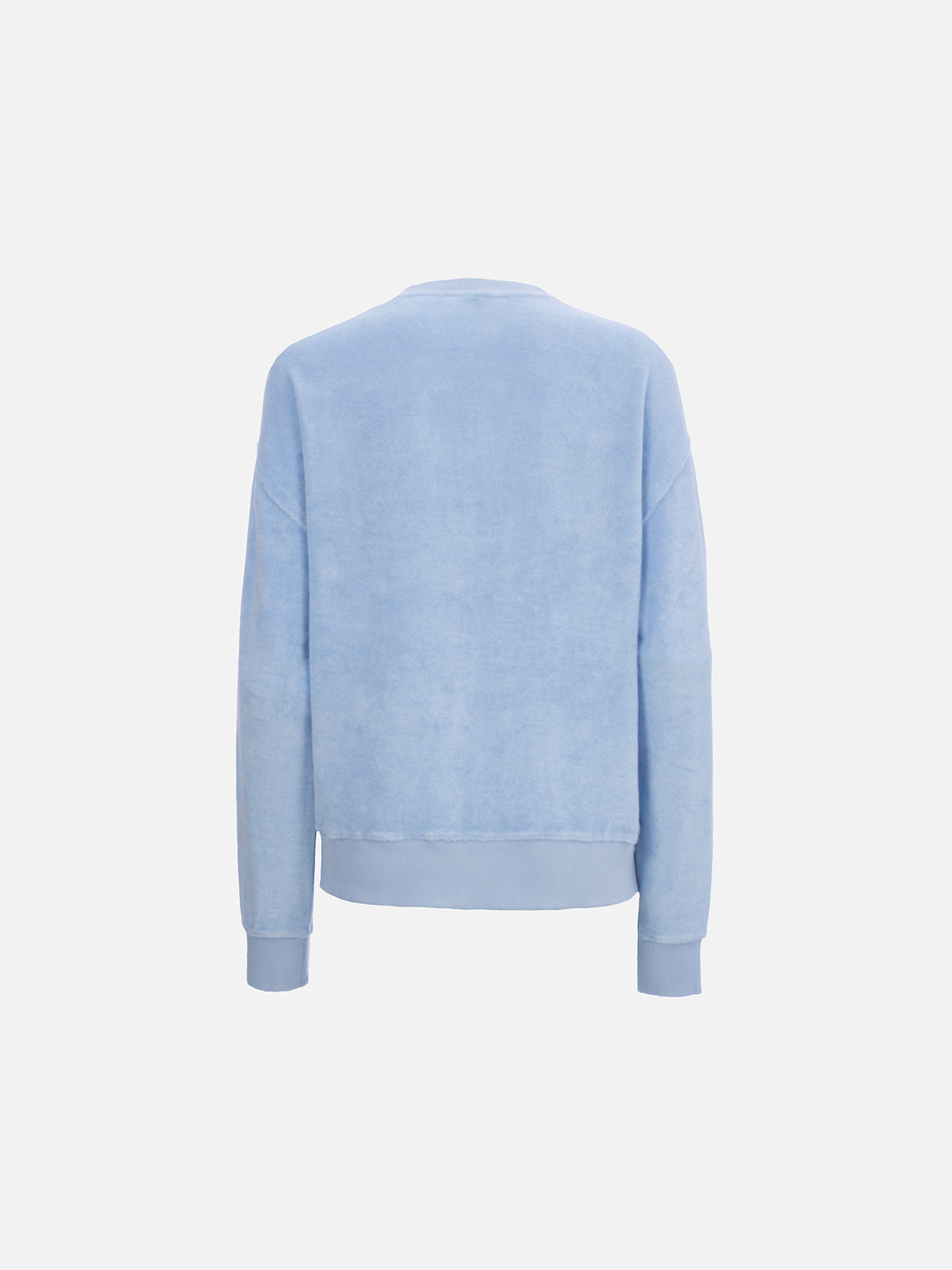 Damen-Sweatshirt Stardust aus hellblauem Frottee-Baumwollstoff 