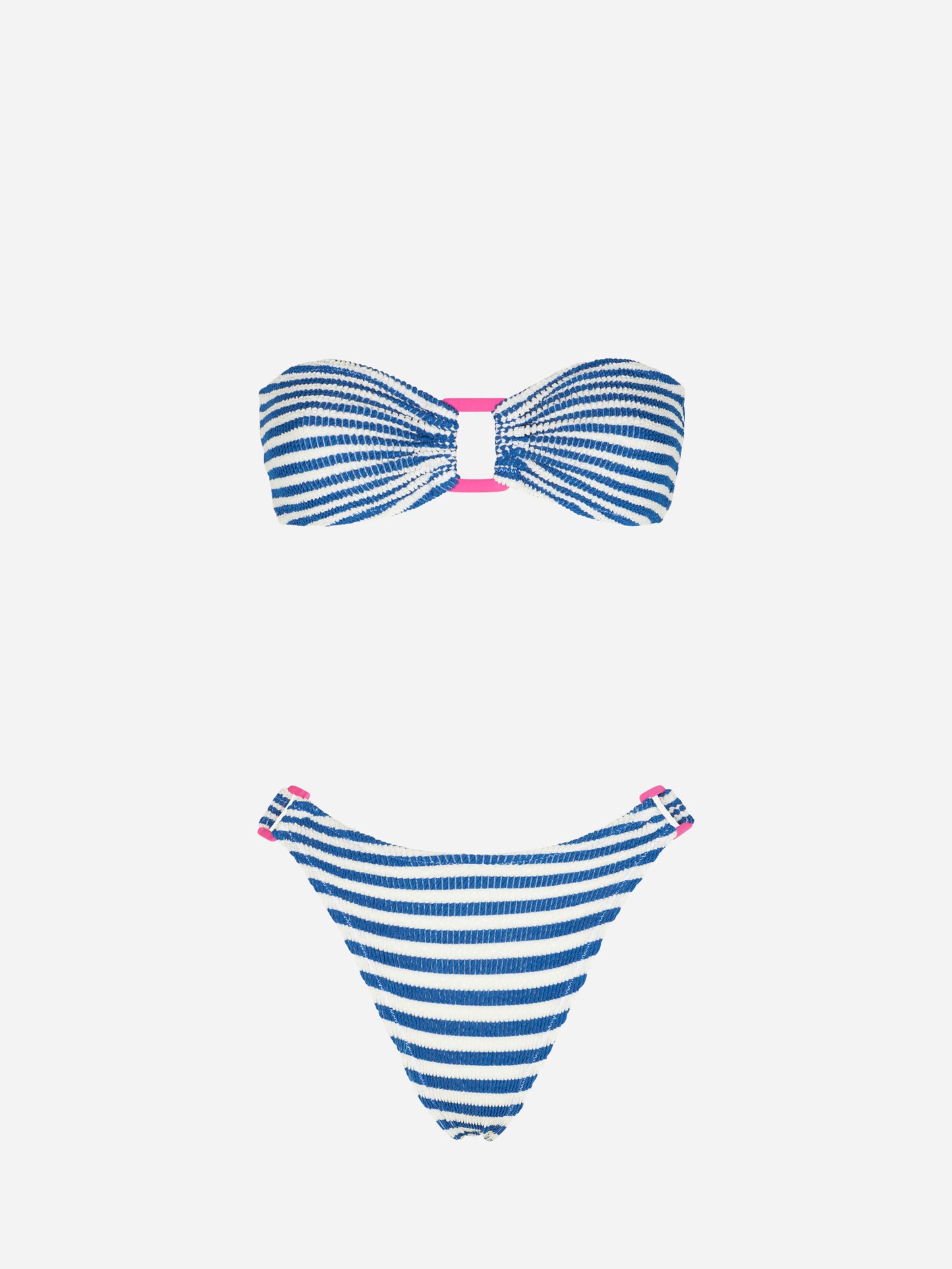Woman crinkle bandeau bikini