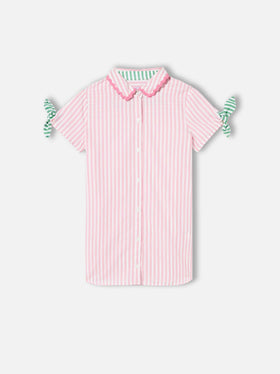 Girl striped shirt dress - MC2 Saint Barth