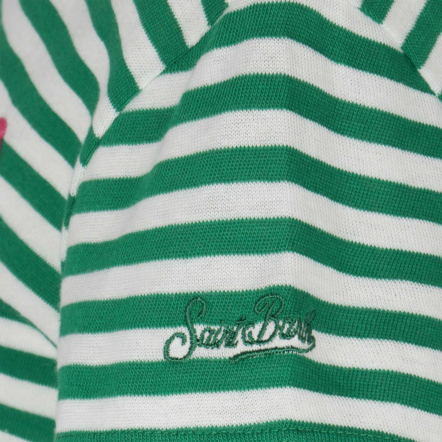 Girl t-shirt with stripes and embroidery - MC2 Saint Barth