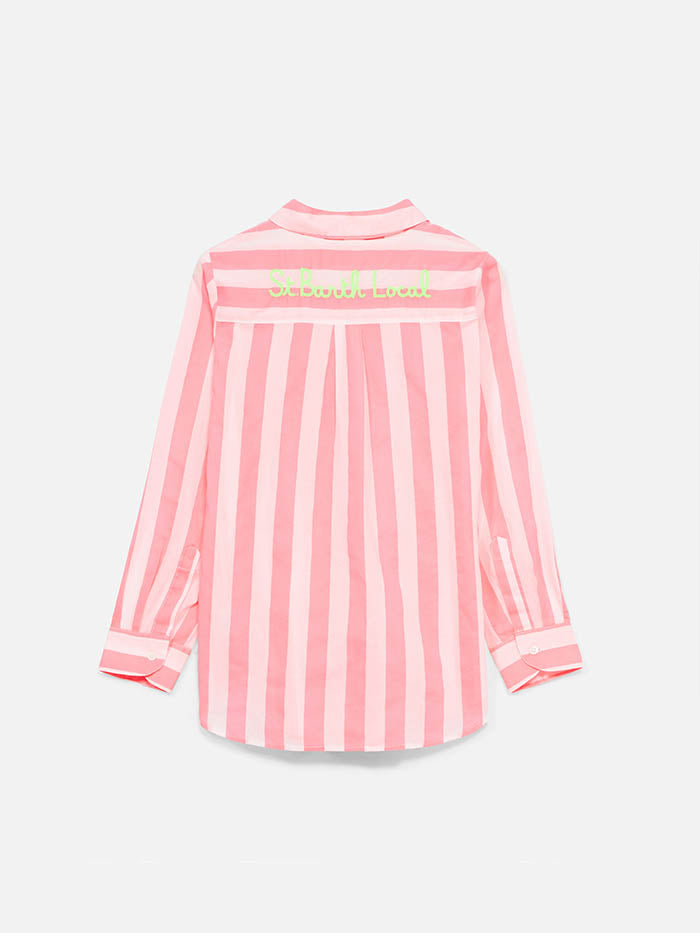 Striped mini Brigitte shirt with St. Barth Local embroidery - MC2 Saint Barth