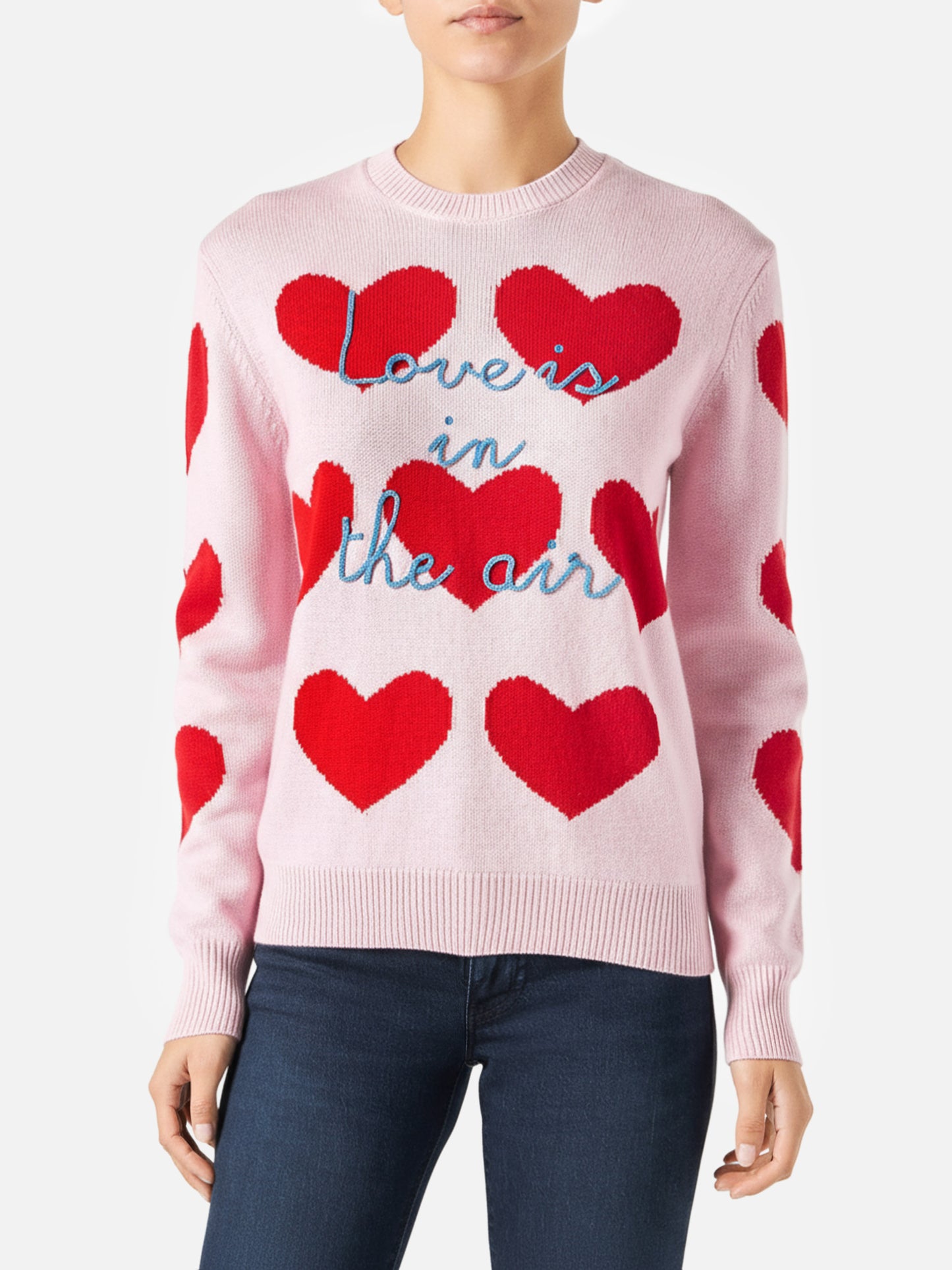 New Queen heart jacquard sweater with embroidery