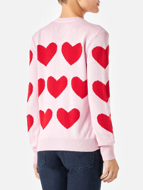 New Queen heart jacquard sweater with embroidery