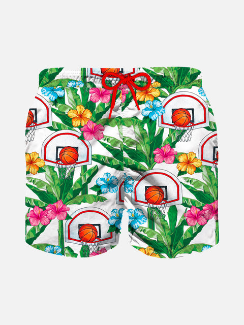 Boy swim shorts with basket print - MC2 Saint Barth