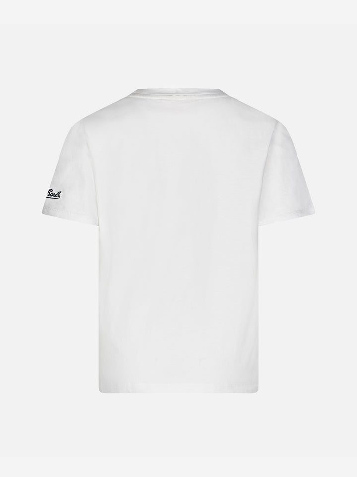 Baumwoll-T-Shirt für Jungen mit bedruckter Tasche