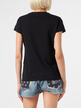 Woman cotton t-shirt with embroidery - MC2 Saint Barth