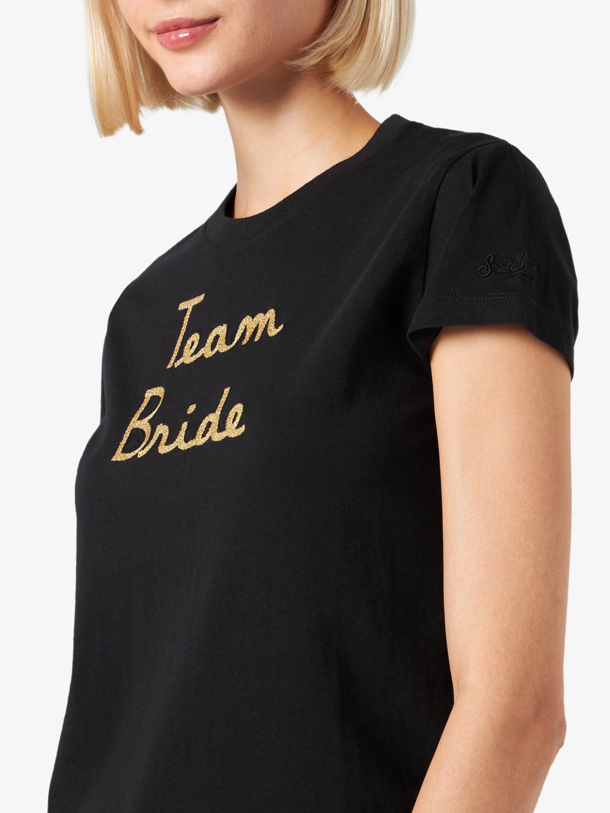Woman cotton t-shirt with embroidery - MC2 Saint Barth
