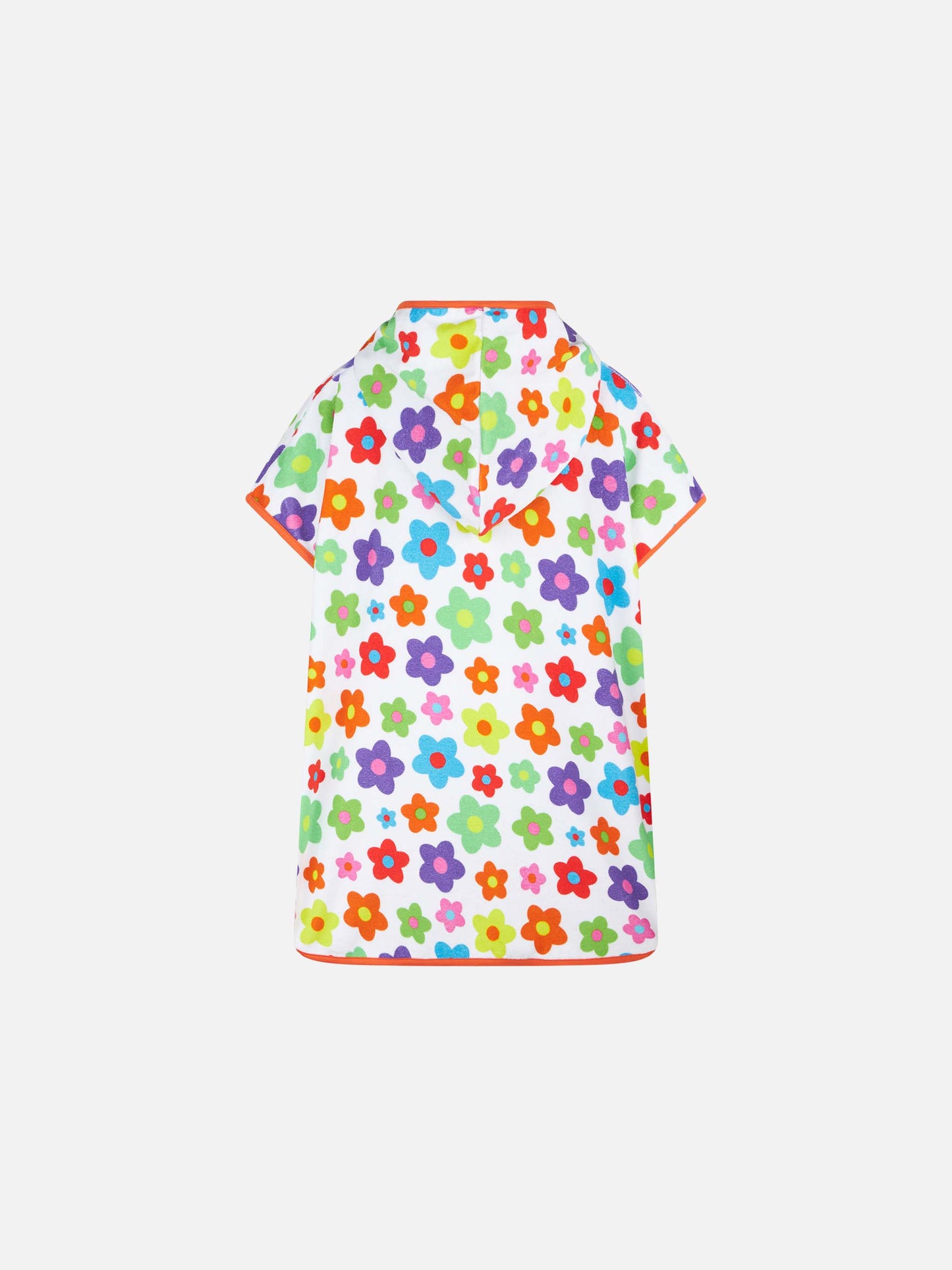 Girl terry poncho with multicolor daisy - MC2 Saint Barth