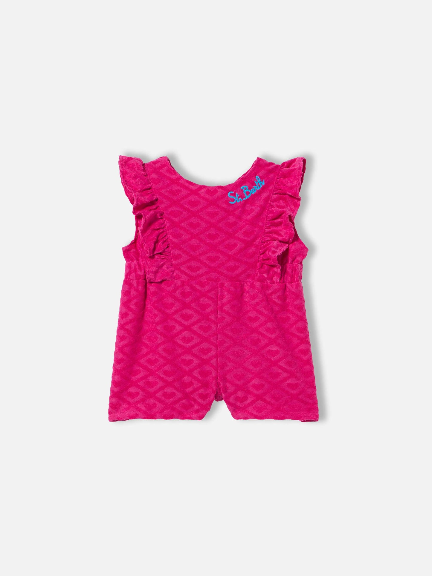 Baby girl romper suit with embossed hearts - MC2 Saint Barth