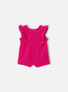 Baby girl romper suit with embossed hearts - MC2 Saint Barth